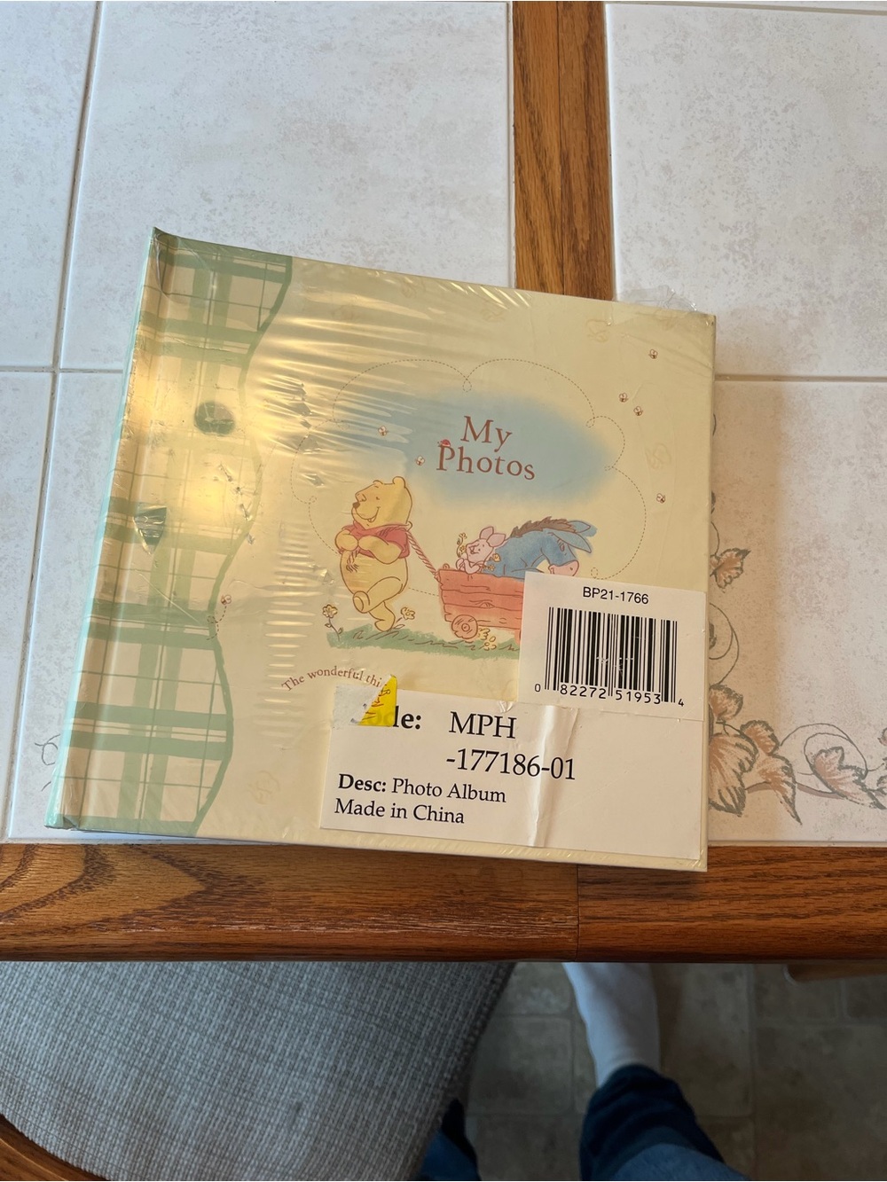 Winnie the Pooh "My Photos" Baby Photo Album - Cream & Pastel Blue